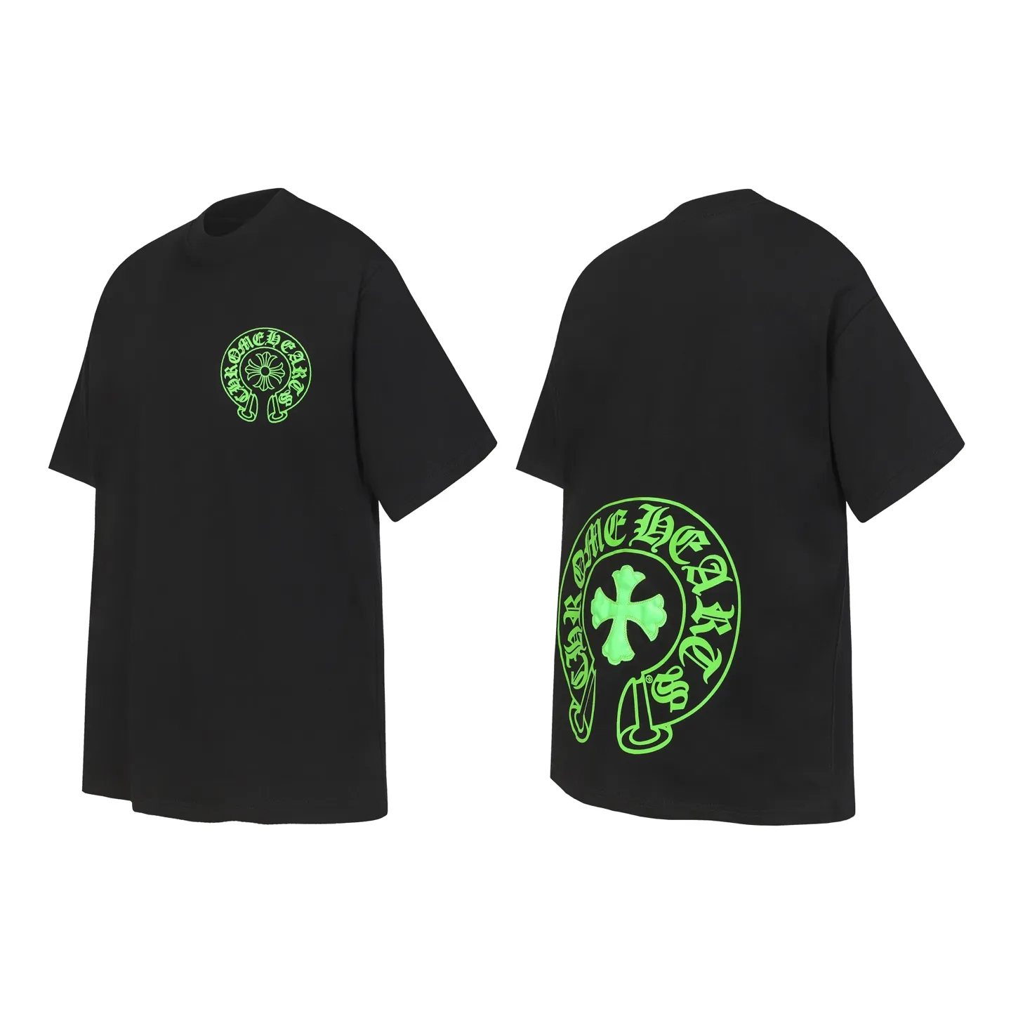 P150 Cross-border running quantity model, please do not place an order if you are pursuing quality - Chrome Hearts/Chrome Hearts Sanskrit leather cross✝️Best-selling short-sleeved T-shirt - High weight, high density and high quality. The wool is soft, delicate and skin-friendly. It feels soft and silky. It has excellent warmth and skin-friendly properties. - Customized weaving and dyeing, no color difference. No matter the fabric or workmanship details, it beats the ordinary version on the market -Colour: black -Size: S M L XL